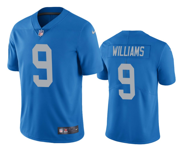 Men's Blue Detroit Lions #9 Jameson Williams Vapor Untouchable Limited Stitched Jersey